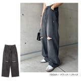 ダメージ加工 ワイド デニム | andme | 詳細画像8 