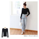 ゴールドボタン付き リブニット トップス | andme | 詳細画像10