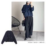 無地 ボーダー 金ボタン | andme | 詳細画像13 