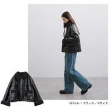 フェイクレザー 切替 ボア | andme | 詳細画像12 