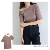 アシメネック 半袖 トップス | andme | 詳細画像7 