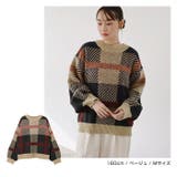 モヘアライク チェックジャガード ニットトップス | andme | 詳細画像7 