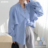 無地 ストライプ ケープ付き | andme | 詳細画像1