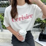 コットン天竺 ロゴプリント Tシャツ | andme | 詳細画像1