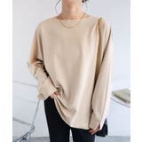 ライトベージュ | 梨地ポンチ ドルマンスリーブ トップス | andme