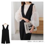 とろみ素材 バックリボン サロペット | andme | 詳細画像14