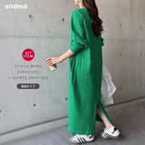 配色ステッチ オーバーサイズ ワンピース | andme | 詳細画像1