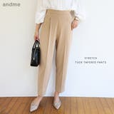 ポンチ センタープレス テーパードパンツ | andme | 詳細画像1 