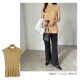 ノースリーブ ペプラム ニット | andme | 詳細画像5