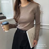コットン ワイドリブ 長袖Tシャツ | andme | 詳細画像1