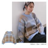 モヘアライク チェックジャガード ニットトップス | andme | 詳細画像12 