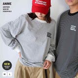 ANMEロゴ刺繍入り ボーダー 長袖 | andme | 詳細画像1 