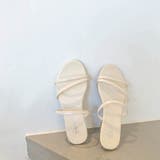 WHITE | ミュールサンダル レディース ストラップ | SUNSHINE CLOSET