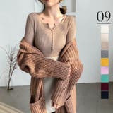 リブニット ヘンリーネック トップス | SUNSHINE CLOSET | 詳細画像1 