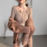 リブニット ヘンリーネック トップス | SUNSHINE CLOSET | 詳細画像5 