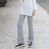 ライトグレー | インサイドスリットフレアレギンスパンツ 春 春服 | SUNSHINE CLOSET