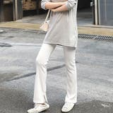 ホワイト | インサイドスリットフレアレギンスパンツ 春 春服 | SUNSHINE CLOSET