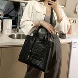 ブラック | トートバッグ レディース クロコ型押し | SUNSHINE CLOSET