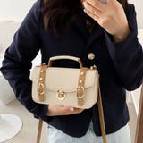 アイボリー | ショルダーバッグ 斜め掛けレディース 配色 | ANGELCLOSET
