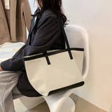 アイボリー*ブラック | キャンバスバッグ 大容量 トートバッグ | SUNSHINE CLOSET