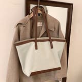 アイボリー*ブラウン | キャンバスバッグ 大容量 トートバッグ | SUNSHINE CLOSET