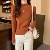 キャラメル | 伸縮 ニット トップス | SUNSHINE CLOSET