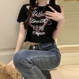 ロゴt 韓国 tシャツ レディース 半袖 | ANGELCLOSET | 詳細画像6
