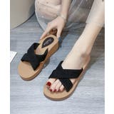 厚底サンダルジュート風クロスサンダル美脚 | SUNSHINE CLOSET | 詳細画像3 