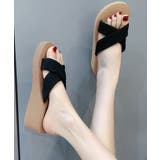 厚底サンダルジュート風クロスサンダル美脚 | SUNSHINE CLOSET | 詳細画像4 