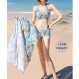 タンキニ 水着3点セットパレオ付き 韓国 | SUNSHINE CLOSET | 詳細画像2 