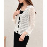フロントリボン春夏トップス 長袖シースルー羽織り透け感 大人可愛い春夏服薄手 | SUNSHINE CLOSET | 詳細画像2