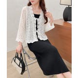 フロントリボン春夏トップス 長袖シースルー羽織り透け感 大人可愛い春夏服薄手 | SUNSHINE CLOSET | 詳細画像4