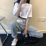 ヘソ出しtシャツ タンクトップ 韓国 | ANGELCLOSET | 詳細画像3