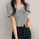 サマーニット ショート丈 ニットトップス | ANGELCLOSET | 詳細画像9