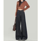 ワイドデニムパンツ ハイウエストジーンズ | SUNSHINE CLOSET | 詳細画像2 