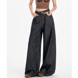 ワイドデニムパンツ ハイウエストジーンズ | SUNSHINE CLOSET | 詳細画像9 