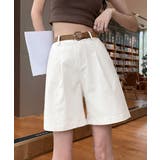 ベルト付きショートパンツ タック入り夏服 | SUNSHINE CLOSET | 詳細画像2 