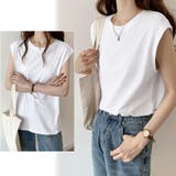 フレンチスリーブ Tシャツ白黒レディース | ANGELCLOSET | 詳細画像7