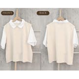 半袖ニットtシャツ レイヤード風Tシャツ | ANGELCLOSET | 詳細画像3