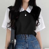 半袖ニットtシャツ レイヤード風Tシャツ | ANGELCLOSET | 詳細画像5