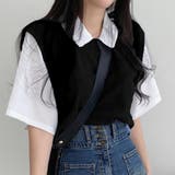 半袖ニットtシャツ レイヤード風Tシャツ | ANGELCLOSET | 詳細画像6