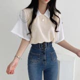 半袖ニットtシャツ レイヤード風Tシャツ | ANGELCLOSET | 詳細画像8