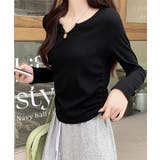 サイドドローストリングTシャツキーネック | SUNSHINE CLOSET | 詳細画像7