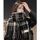 チェック柄ストール 大判フリンジマフラー | SUNSHINE CLOSET | 詳細画像1