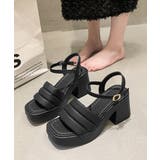 ミュール厚底サンダルスクエアトゥ 韓国風 | ANGELCLOSET | 詳細画像1