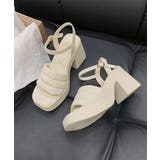ミュール厚底サンダルスクエアトゥ 韓国風 | ANGELCLOSET | 詳細画像23