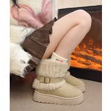 厚底ムートンブーツベルト付き裏起毛ブーツ | SUNSHINE CLOSET | 詳細画像1 