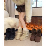 厚底ムートンブーツベルト付き裏起毛ブーツ | SUNSHINE CLOSET | 詳細画像10 