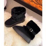 厚底ムートンブーツベルト付き裏起毛ブーツ | SUNSHINE CLOSET | 詳細画像18 