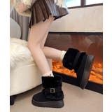 厚底ムートンブーツベルト付き裏起毛ブーツ | SUNSHINE CLOSET | 詳細画像6 